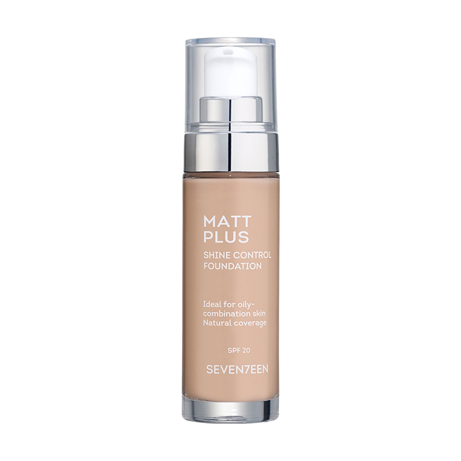 Матова тональна основа Seventeen Matt Plus Shine Control Foundation SPF 20, 04 Medium Beige, 30 мл